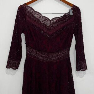 Free People 'Lacey Affair' Mixed Lace Skater Dress